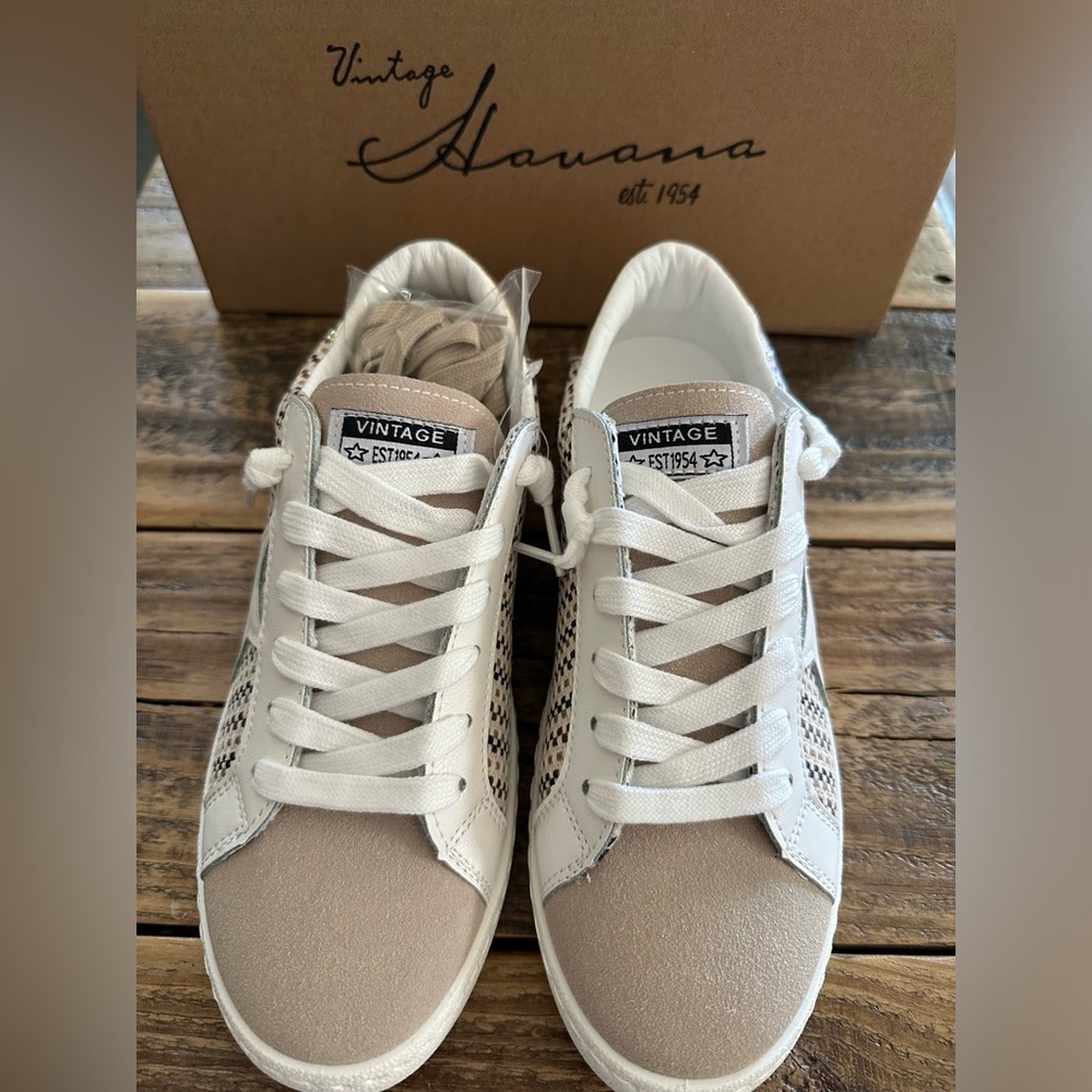 Vintage Havana Carla Tweed Multi Mix Sneaker Size 8 New! - Picture 3 of 11